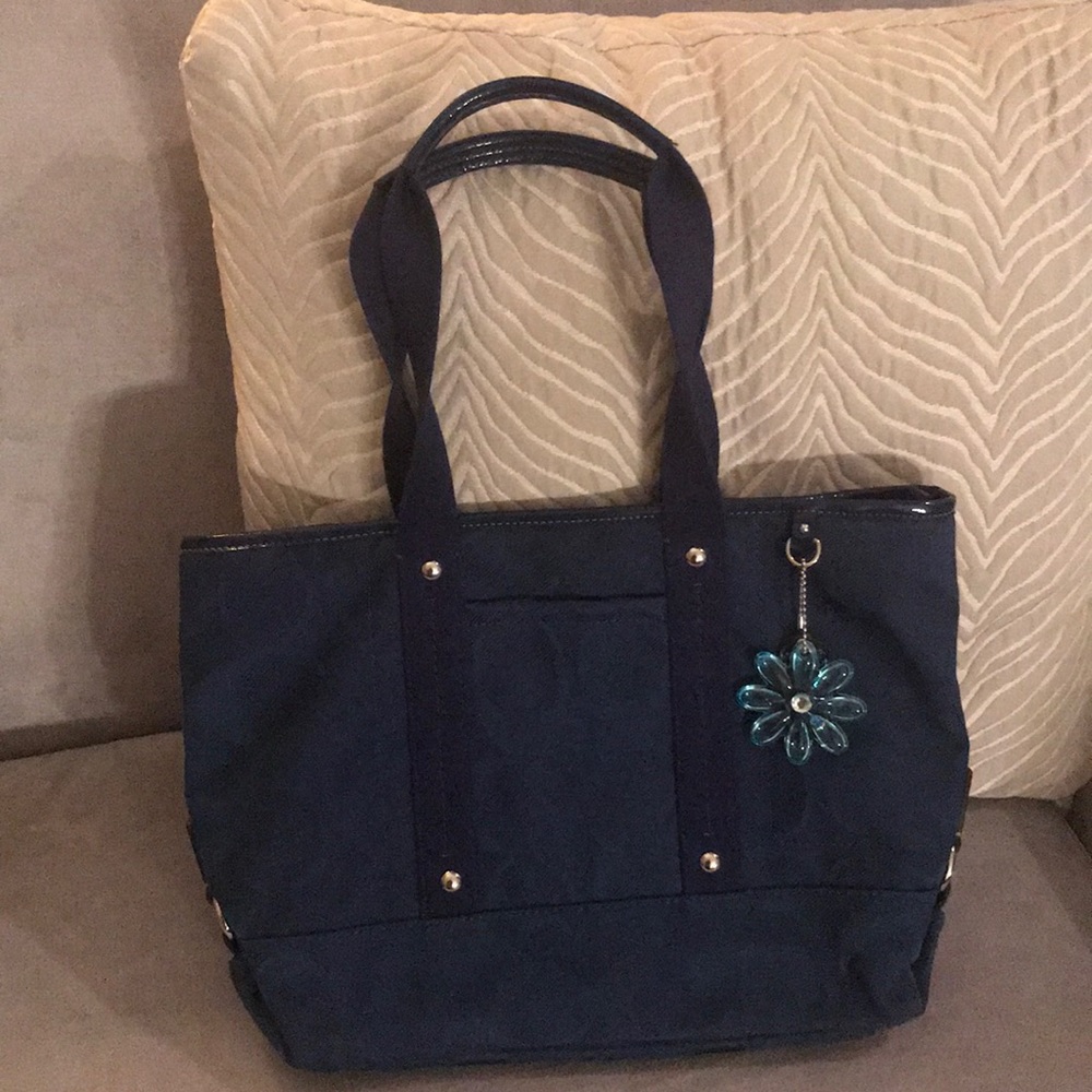 Authentic Sapphire Blue Coach Tote